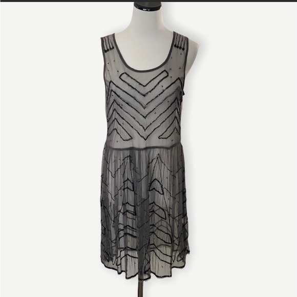 SOLD Free People Starry Nights Beaded Slip Dress S - Picture 2 of 5